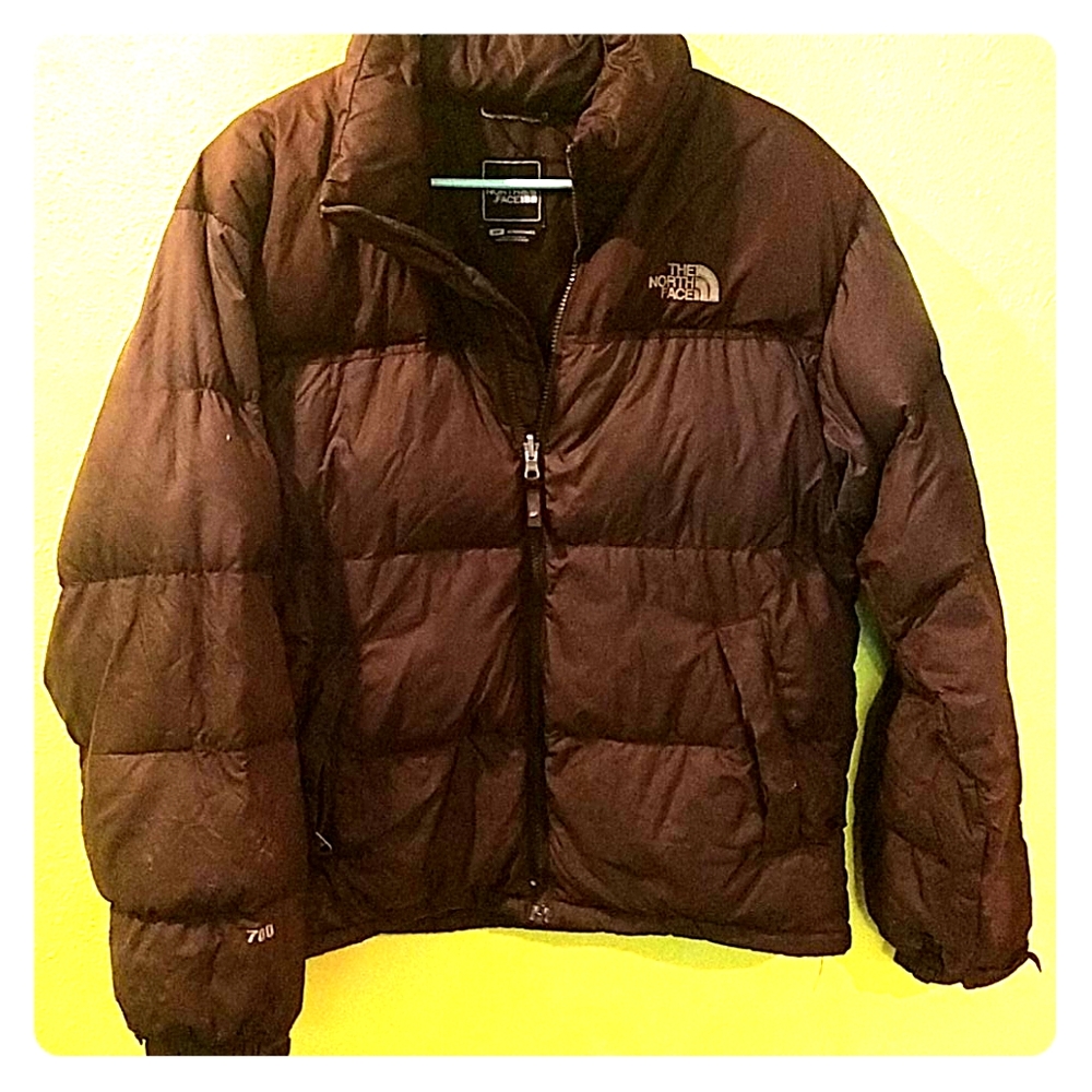 Northface Mens size small brown puffy jacket